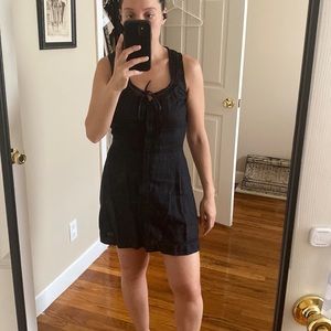 Reformation Black Linen Dress